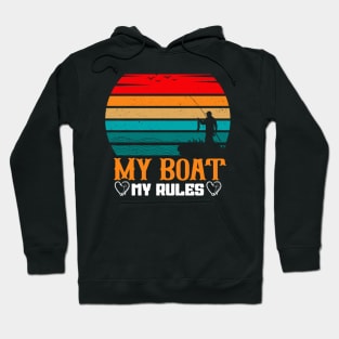 My boat my rules - retro Hoodie